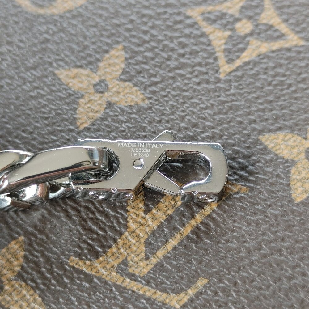 Louis Vuitton Black & Silver Cuban bracelet (New) - Picture 4 of 10